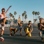 teens roller skating