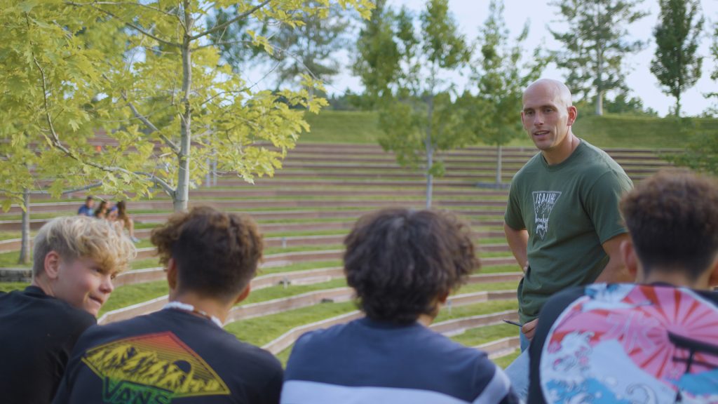 leader with kids at Club