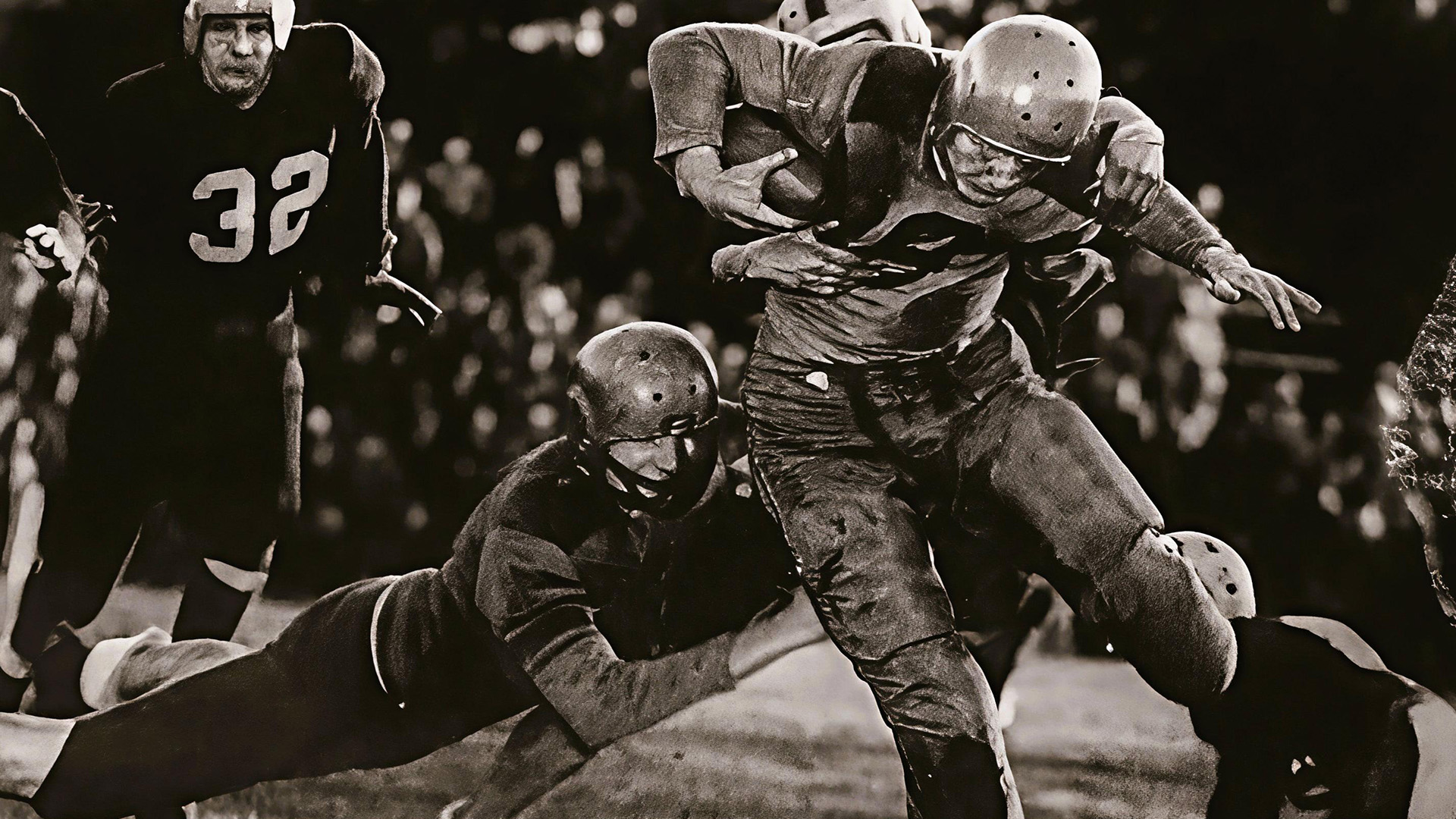 Stan Voth playing football