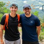 young life leader and teenager out for a hike